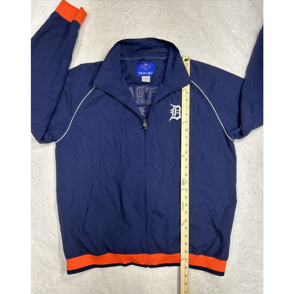 Y2K Detroit Tigers MLB Genuine Merchandise Reebok Windbreaker Jacket Size Large - Picture 5 of 7
